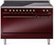 Ilve® Nostalgie II Series 48" Burgundy Pro Style Induction Range-0