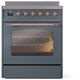 Ilve® Nostalgie II Series 30" Blue Grey Pro Style Induction Range-1
