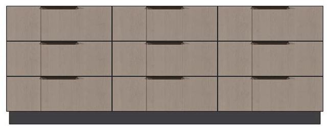 Country View Woodworking Customizable American Modern 84" 9-Drawer Black Bar Plinth Base Dresser-0