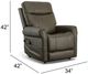 Flexsteel® Jenkins Driftwood Brown Power Lift Recliner with Power Headrest and Lumbar-2