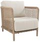 Classic Home Brisbane Natural/White Rope Outdoor Accent Chair with Cushions-0