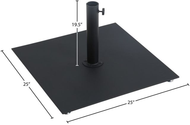 Meridian Furniture Belize Black Steel Outdoor Patio Base-2