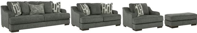 Benchcraft® Lessinger 4-Piece Pewter Living Room Seating Set-0