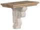 A & B Home Brown/Distressed White 12" Wall Shelf-0