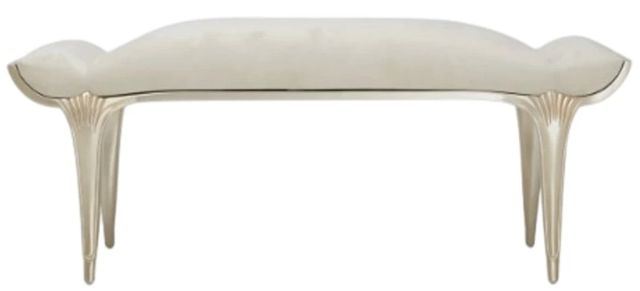 Michael Amini® Villa Cherie Caramel/Chardonnay Bed Bench-2