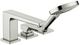 Hansgrohe Metropol Brushed Nickel 3-Hole Roman Tub Set Trim with Lever Handle-0
