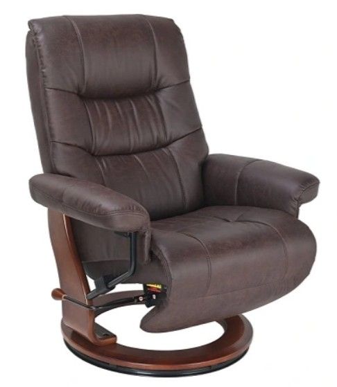 BenchMaster Valencia II Dark Brown Manual Flip-Up Footrest Recliner-0