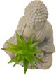 A & B Home 2-Piece Stone Buddha Succulent Figurine-4