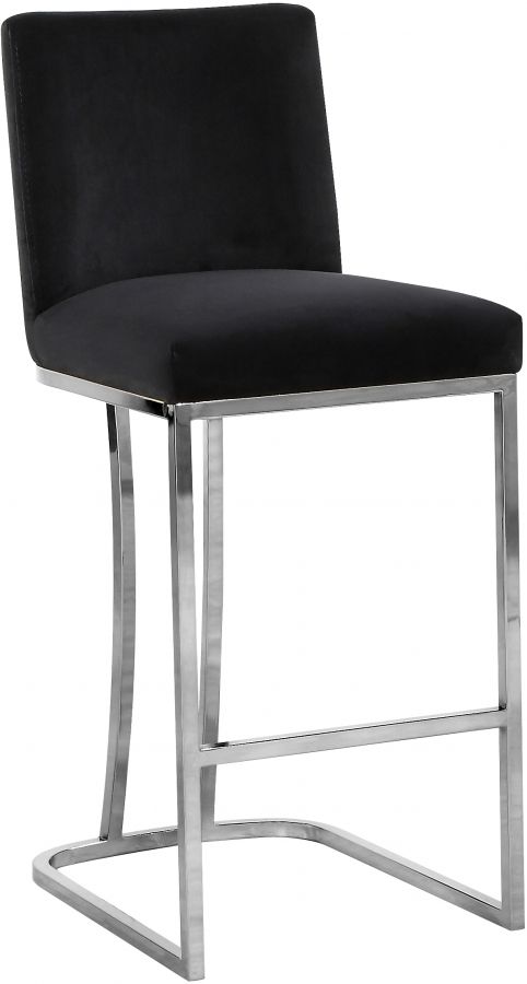 Meridian Furniture Heidi Black Velvet Counter Stool-0