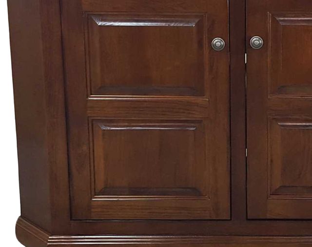 American Heartland Manufacturing Poplar Arched Base Tall Corner TV Stand-1