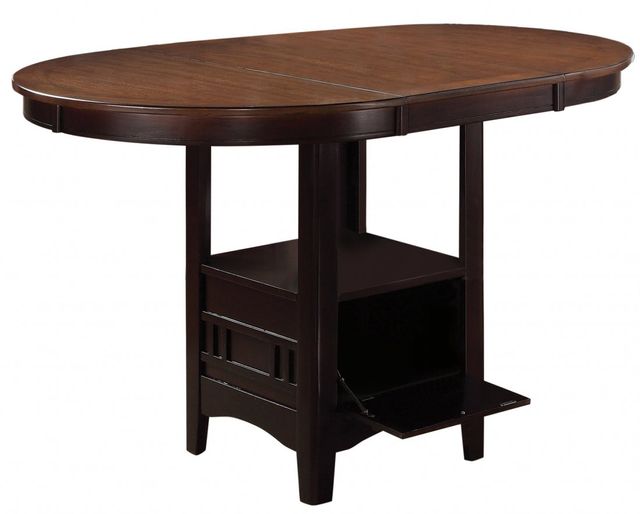 Coaster® Lavon Light Chestnut Counter Height Table with Espresso Base