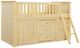 Homelegance® Bartly Natural Twin Youth Low Loft Bunk Bed with Bookcase and Two Dressers-0