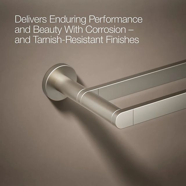 KOHLER® Composed® Vibrant Brushed Nickel 24" Double Towel Bar-3