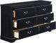 Mazin Furniture Seabright Black Dresser-2