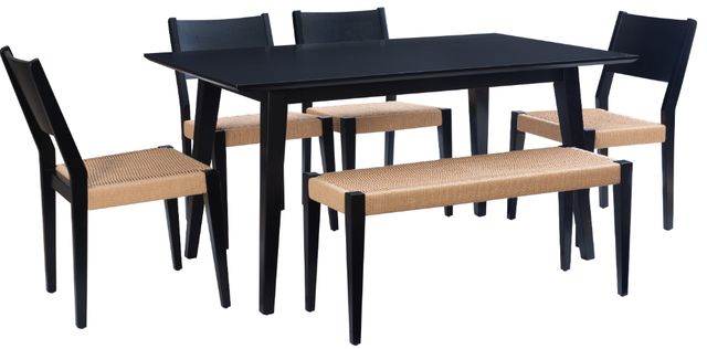 Powell® Cosgrove 6-Piece Black/Natural Dining Set-0