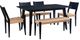 Powell® Cosgrove 6-Piece Black/Natural Dining Set-0