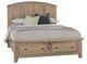 Vaughan-Bassett Woodbridge Shadow Gray Arched King Panel Storage Bed-0