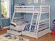Furniture of America® California Wire Brushed White Twin/Full Bunk Bed-1