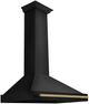 ZLINE Autograph Edition 36" Black Stainless Steel Wall Mounted Range Hood with Champagne Bronze Handle-1