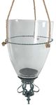 A & B Home Clear Metal Glass Candle Holder-0