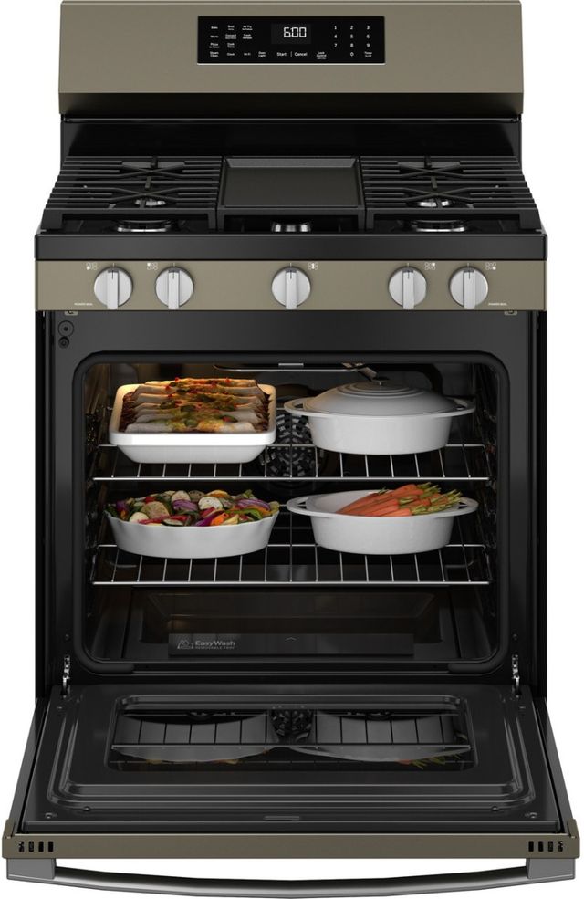 GE® 30'' Fingerprint Resistant Slate Freestanding Gas Range-3