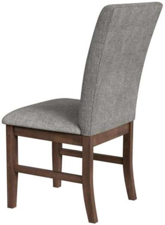 Elements International Santa Barbara Dark Gray/Walnut Dining Chair-4