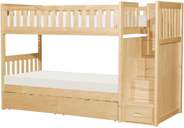 Homelegance® Bartly Natural Pine Youth Twin/Twin Step Storage Bunk Bed-0