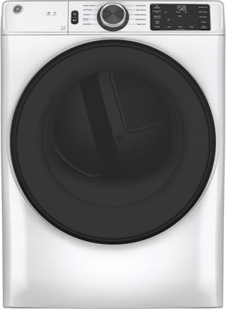 GE® 7.8 Cu. Ft. White Smart Front Load Gas Dryer