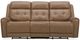 Liberty Furniture Carrington York Sand Leather Power Reclining Sofa-4