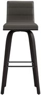 Armen Living Vienna 4-Piece Black Brushed/Gray Swivel Barstool Set-2