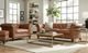 Craftmaster® Customizable CM Leather Tufted Sofa with Pillows-1