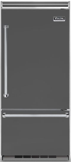 Viking® 5 Series 36 in. 20.4 Cu. Ft. Damascus Grey Built In Bottom Freezer Refrigerator