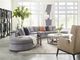 Vanguard® Furniture Michael Weiss Wayland Brownstone/Trexler Dove Round Ottoman-1
