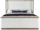 Hooker® Furniture Linville Falls Boones Merino Pearl/Mink Queen Upholstered Shelter Bed-2