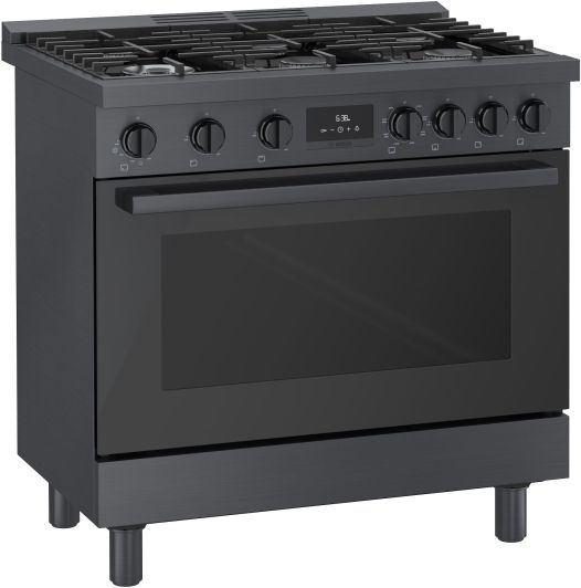 Bosch® 800 Series 36" Black Stainless Steel Pro Style Dual Fuel Range-2