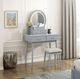 Homelegance® Camilla Gray Youth Vanity Dresser with Mirror and Stool Set-1