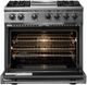 Viking® 5 Series 36" Cast Black Pro Style Dual Fuel Range with 12" Griddle-1