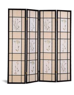 Coaster® Catabella Multi-Colored 4-Panel Floral Print Folding Screen