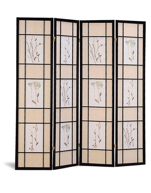 Coaster® Catabella Multi-Colored 4-Panel Floral Print Folding Screen