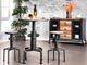 Furniture of America® Foskey Antique Black Round Bar Table with Brown Top -1