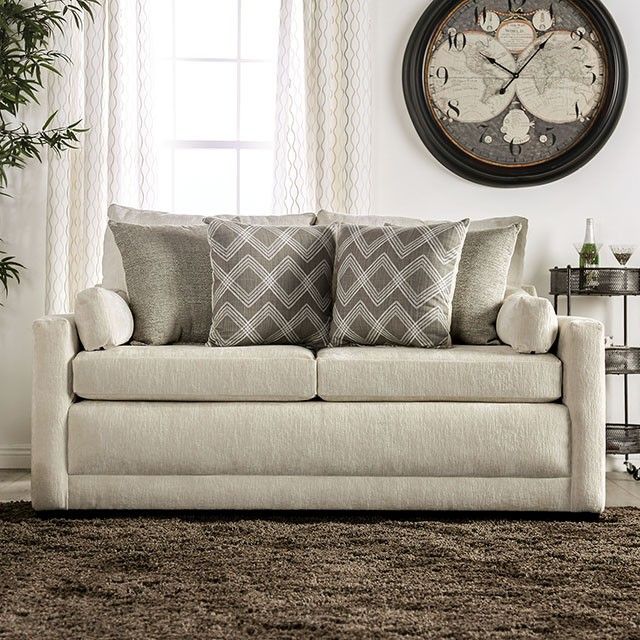 Furniture of America® Burgess 2-Piece Beige Sofa Set-2