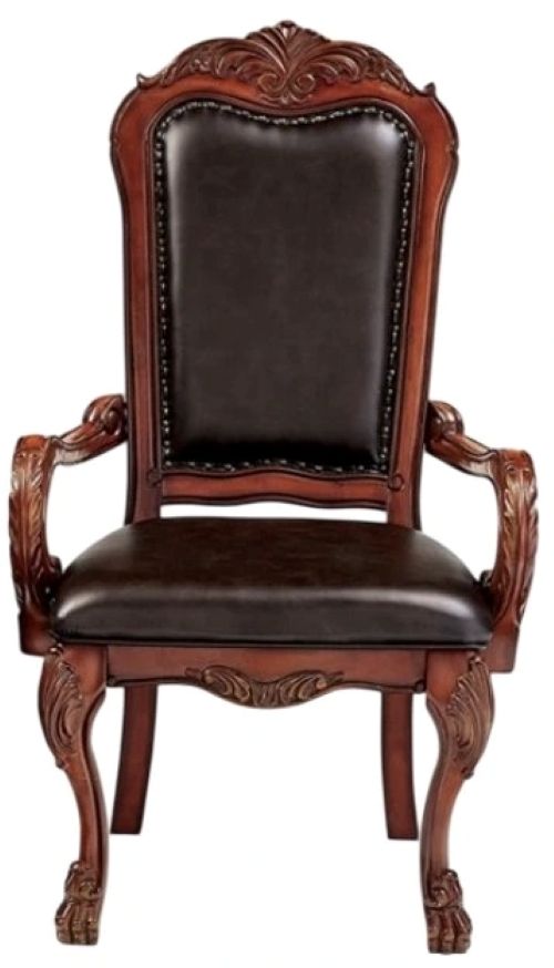 ACME Furniture Dresden 2-Piece Brown/Cherry Arm Chair Set-3