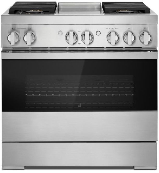 JennAir® NOIR™ 36" Stainless Steel Pro Style Dual Fuel Natural Gas Range