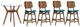 New Classic® Home Furnishings Oscar 5-Piece Clear/Teal/Walnut Counter Table Set-0