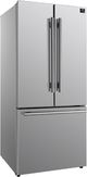 FORNO® Gallipoli 30" 17.5 Cu. Ft. Stainless Steel Counter Depth French Door Refrigerator-1
