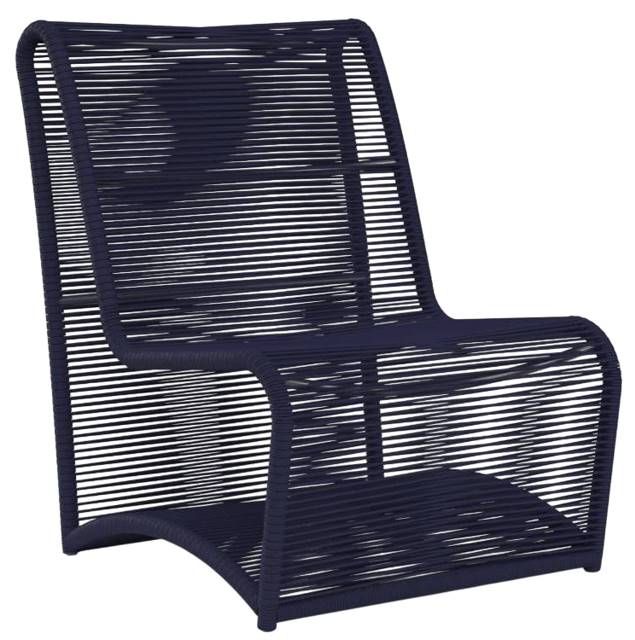 Sunset West Marino Navy Metal/Natural Fibers Outdoor Club Chair-0
