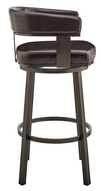 Armen Living Lorin Chocolate 26" Swivel Counter Stool-2