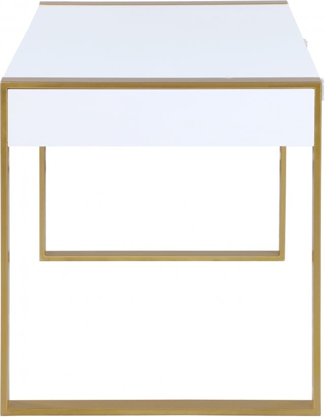 Meridian Furniture Victoria White/Gold Desk or Console-3