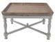 A & B Home Alcott Natural Coffee Table with White Base -2