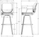 Amisco Customizable Dorsey Upholstered Swivel Spectator Stool-2